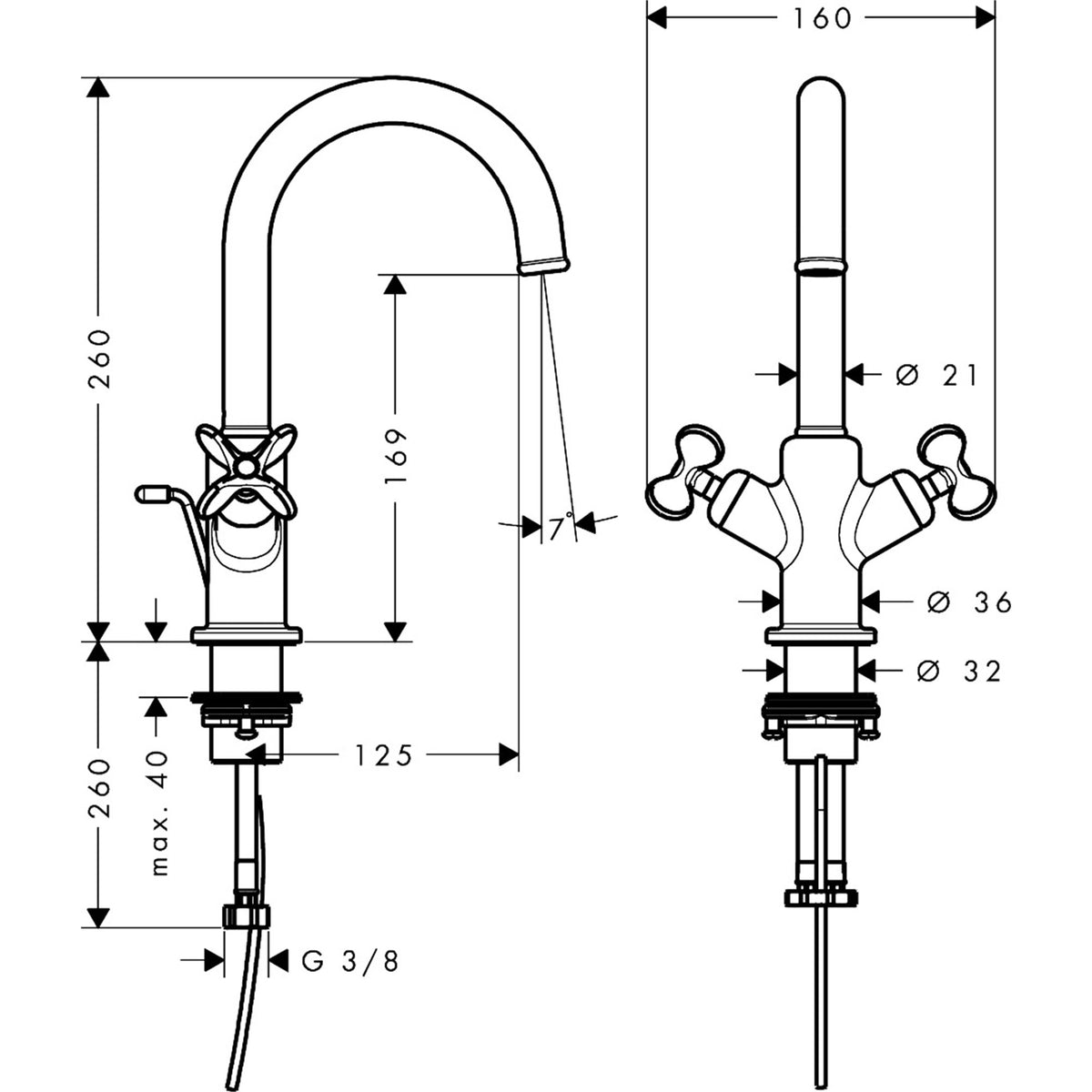AXOR-Archivio-2-handle-basin-mixer-170-with-cross-handles-and-pop-up-waste-set-34015-technical-01