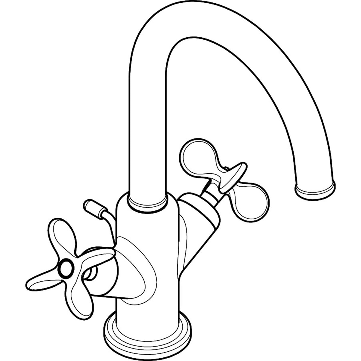 AXOR-Archivio-2-handle-basin-mixer-170-with-cross-handles-and-pop-up-waste-set-34015-technical-03