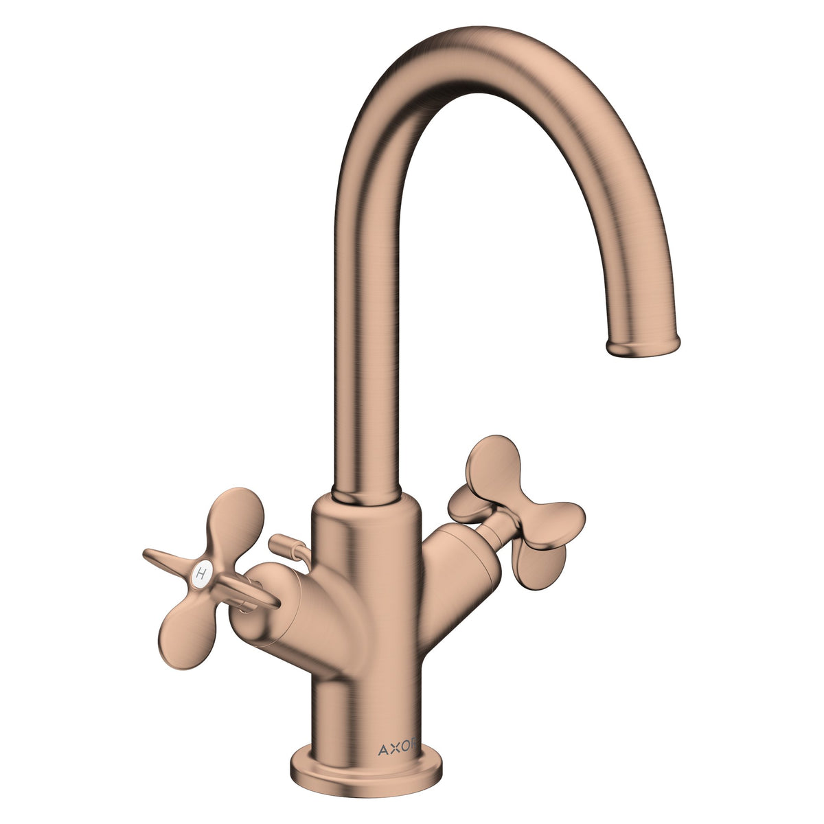 AXOR-Archivio-2-handle-basin-mixer-170-with-cross-handles-and-pop-up-waste-set-Brushed-Red-Gold-34015310