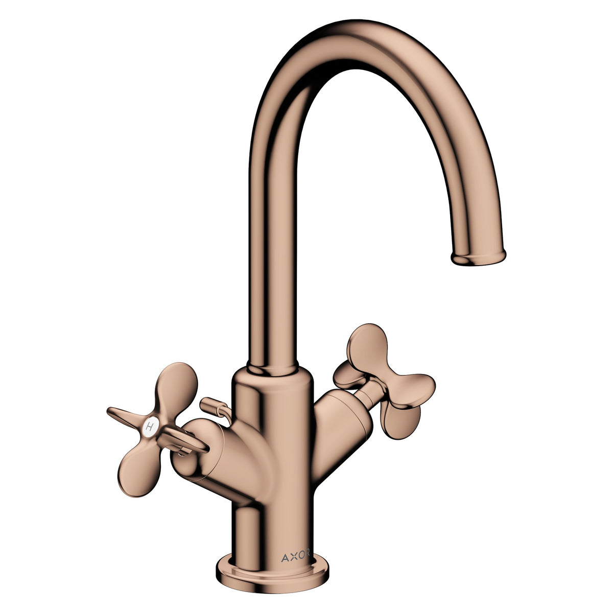 AXOR-Archivio-2-handle-basin-mixer-170-with-cross-handles-and-pop-up-waste-set-Polished-Red-Gold-34015300