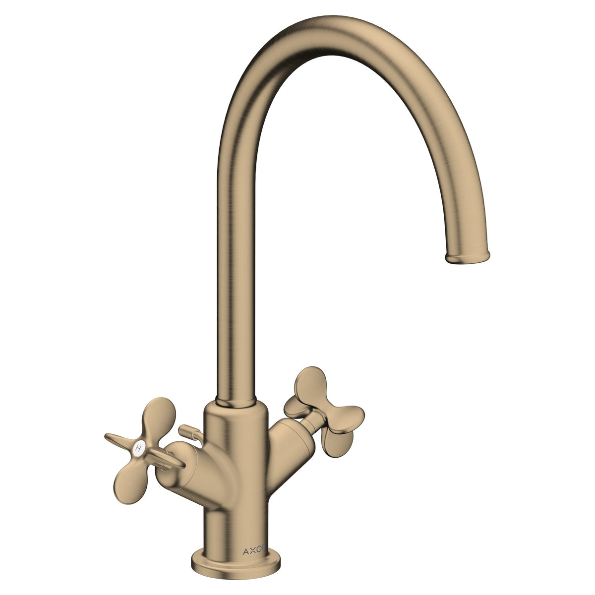 AXOR-Archivio-2-handle-basin-mixer-210-with-cross-handles-and-pop-up-waste-set-Brushed-Bronze-34022140