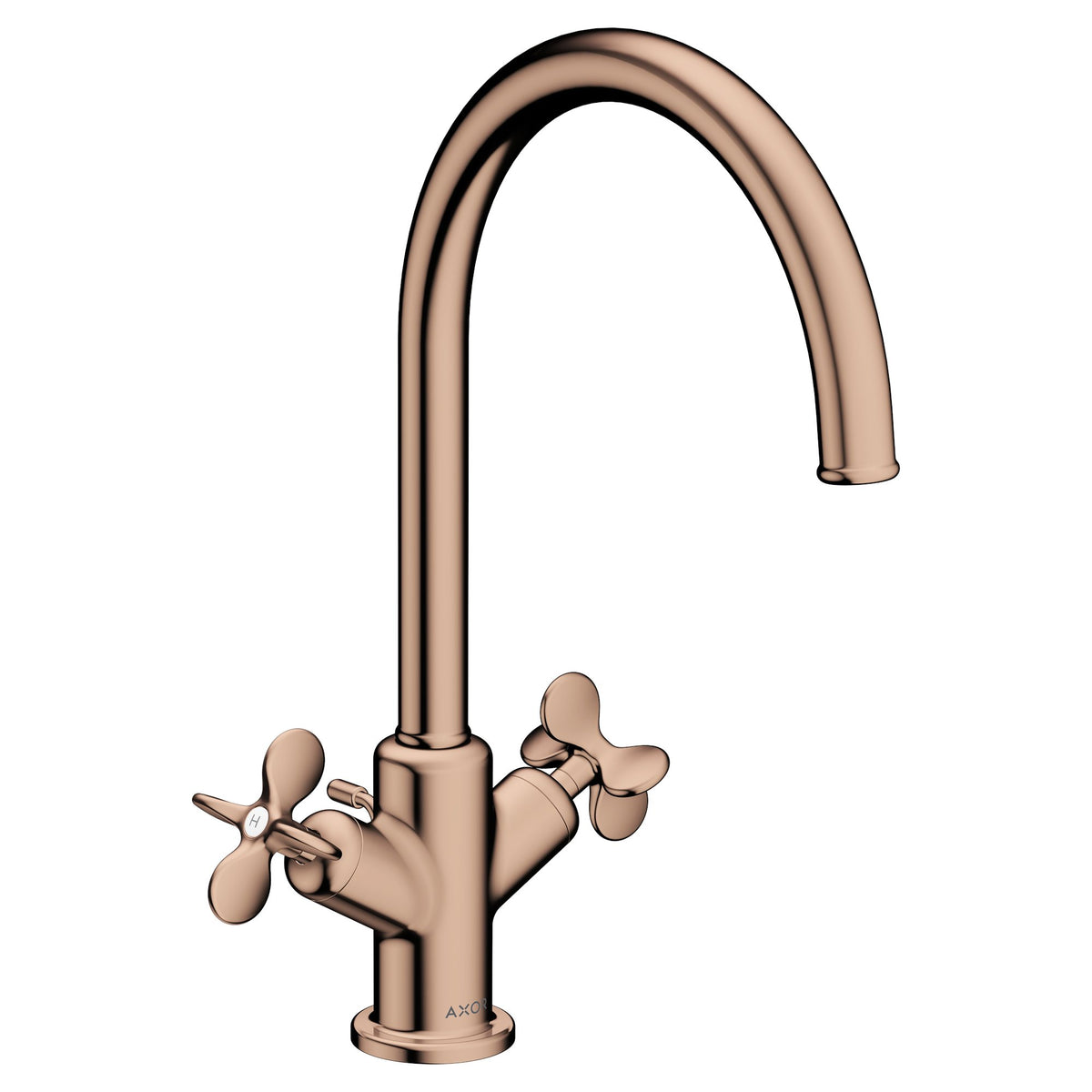 AXOR-Archivio-2-handle-basin-mixer-210-with-cross-handles-and-pop-up-waste-set-Polished-Red-Gold-34022300