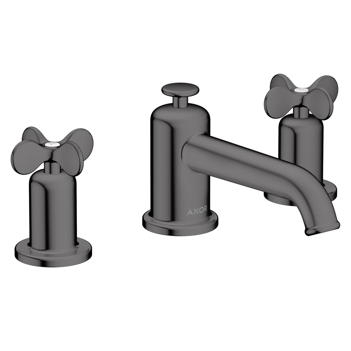 AXOR-Archivio-3-hole-basin-mixer-30-with-cross-handles-and-pop-up-waste-set-Polished-Black-Chrome-34024330