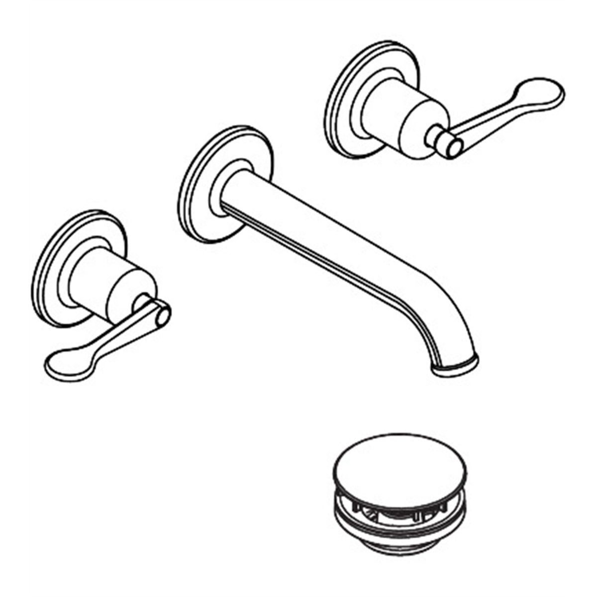 AXOR-Archivio-3-hole-basin-mixer-for-concealed-installation-wall-mounted-with-spout-160-mm-and-lever-handles-34034-technical-02