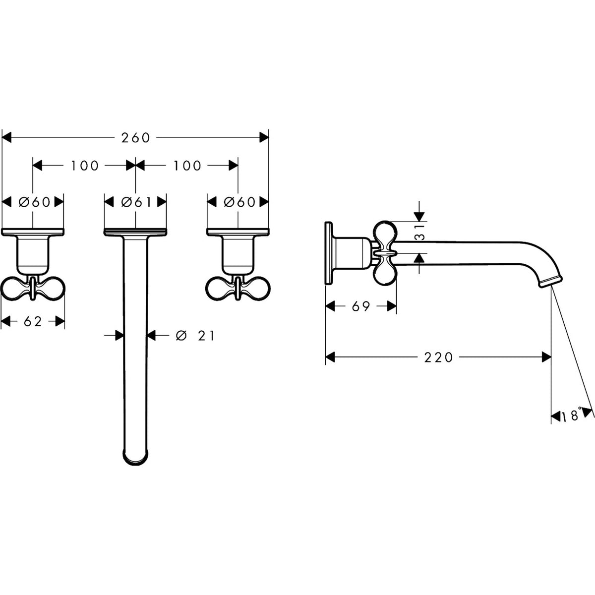 AXOR-Archivio-3-hole-basin-mixer-for-concealed-installation-wall-mounted-with-spout-220-mm-and-cross-handles-34036-technical-01