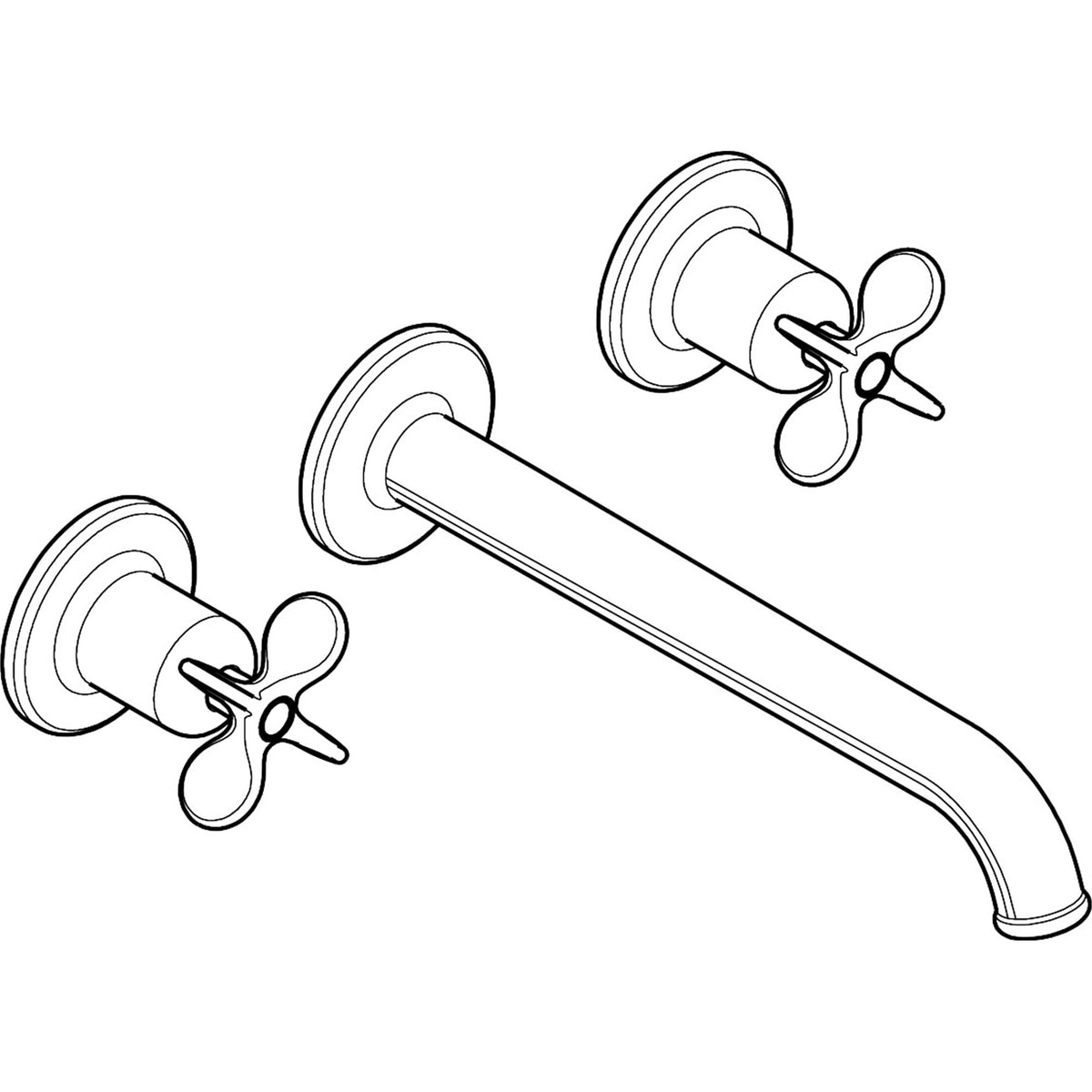AXOR-Archivio-3-hole-basin-mixer-for-concealed-installation-wall-mounted-with-spout-220-mm-and-cross-handles-34036-technical-03
