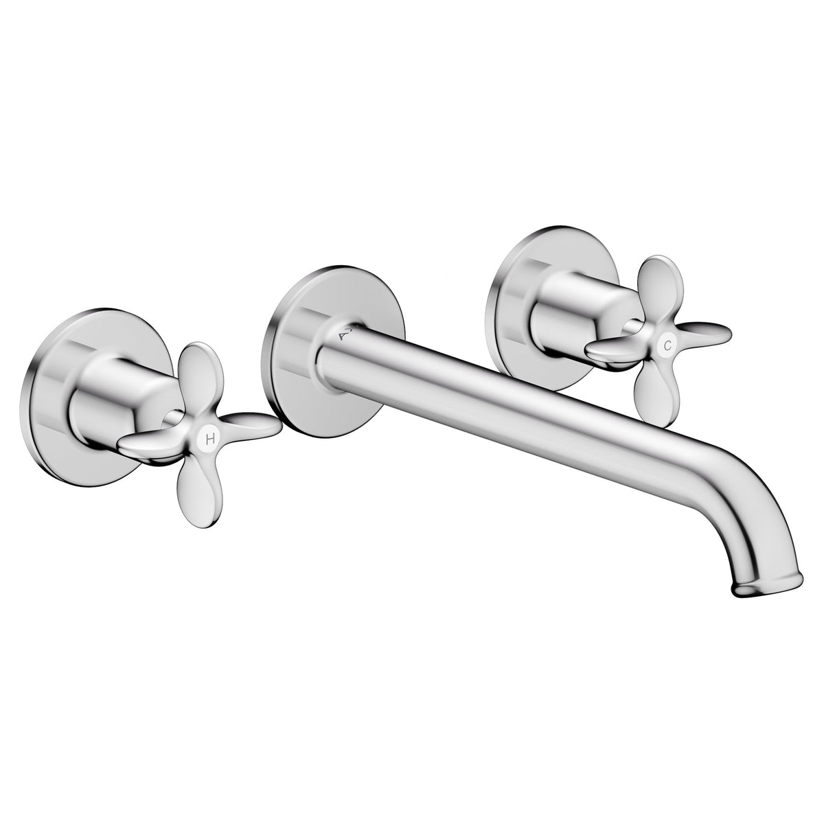 AXOR-Archivio-3-hole-basin-mixer-for-concealed-installation-wall-mounted-with-spout-220-mm-and-cross-handles-Chrome-34036000