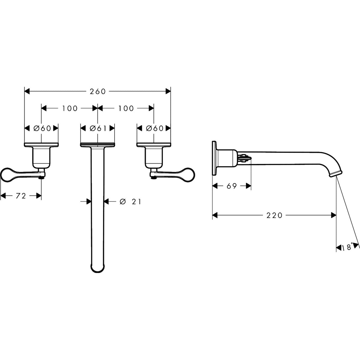 AXOR-Archivio-3-hole-basin-mixer-for-concealed-installation-wall-mounted-with-spout-220-mm-and-lever-handles-34037-technical-01