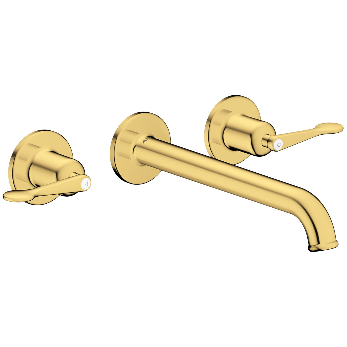 AXOR-Archivio-3-hole-basin-mixer-for-concealed-installation-wall-mounted-with-spout-220-mm-and-lever-handles-Polished-Gold-Optic-34037990