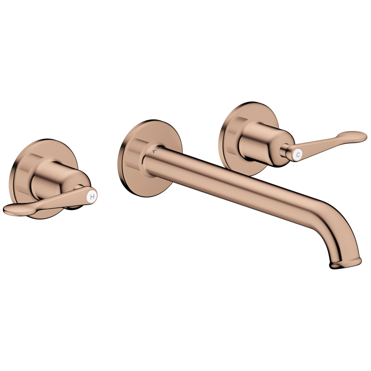 AXOR-Archivio-3-hole-basin-mixer-for-concealed-installation-wall-mounted-with-spout-220-mm-and-lever-handles-Polished-Red-Gold-34037300