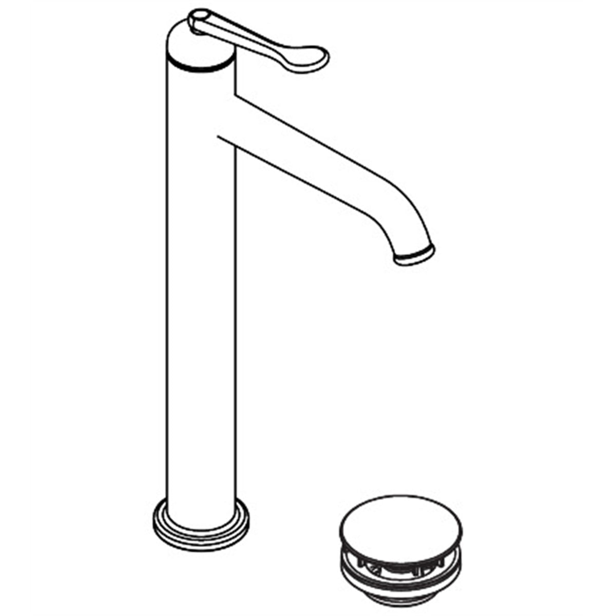 AXOR-Archivio-Single-lever-basin-mixer-250-CoolStart-with-waste-set-34011-technical-02