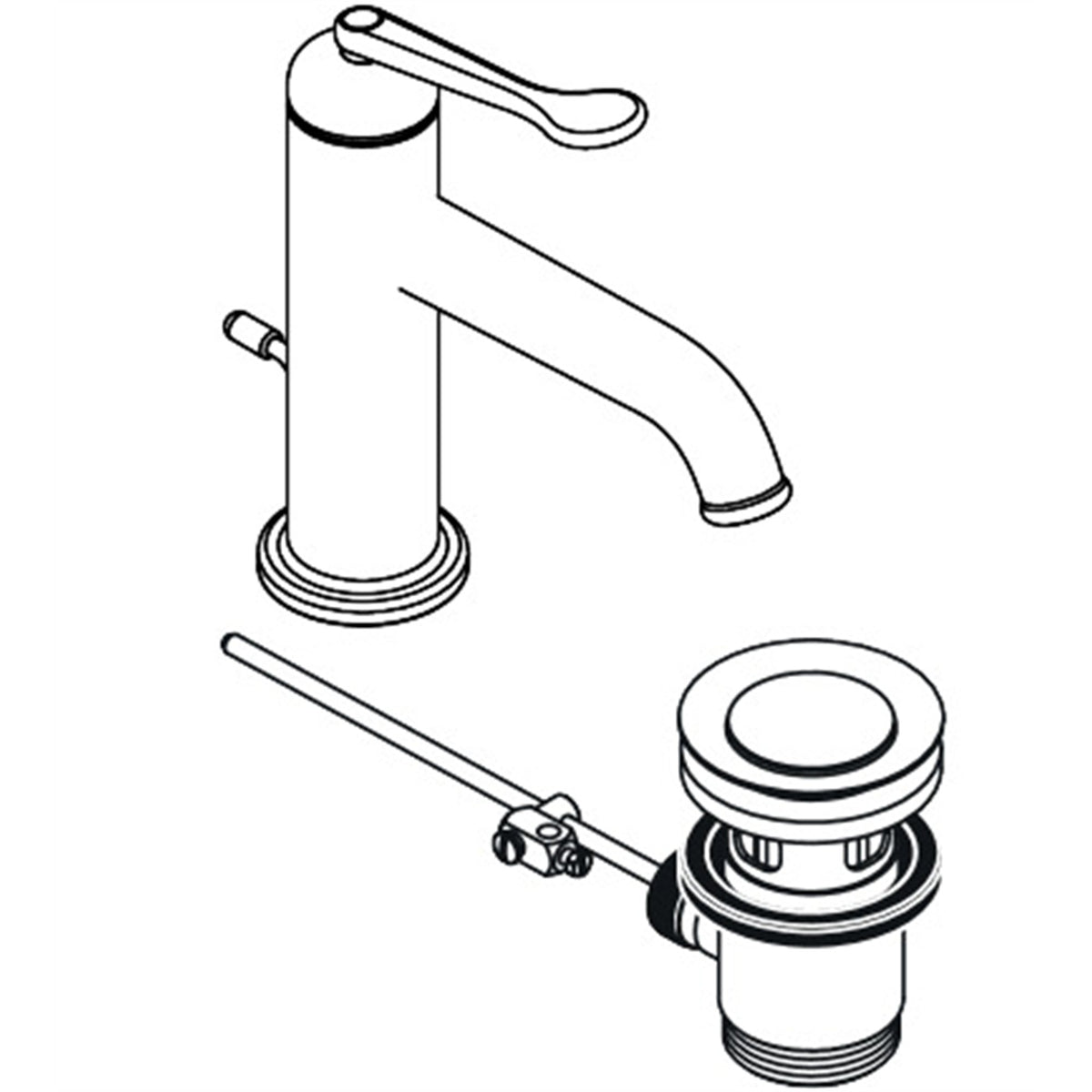 AXOR-Archivio-Single-lever-basin-mixer-90-CoolStart-with-pop-up-waste-set-34002-technical-02