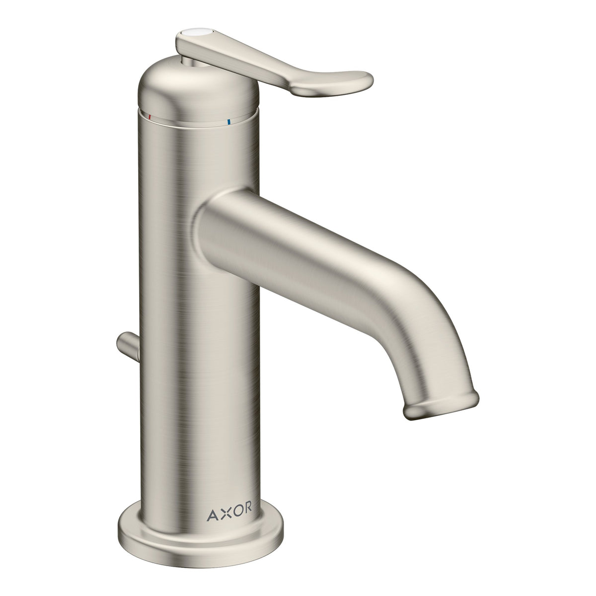 AXOR-Archivio-Single-lever-basin-mixer-90-CoolStart-with-pop-up-waste-set-Stainless-Steel-Optic-34002800