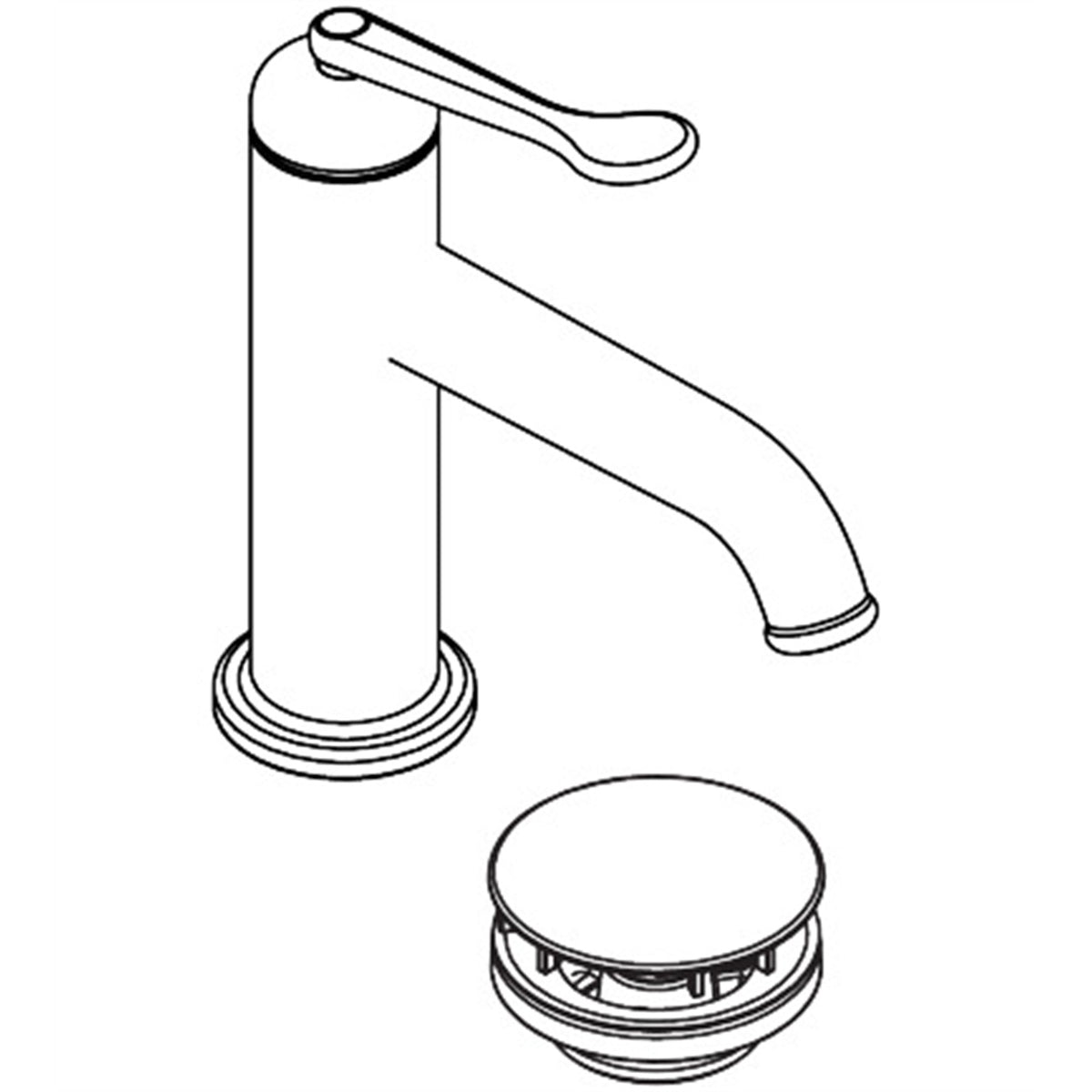AXOR-Archivio-Single-lever-basin-mixer-90-CoolStart-with-waste-set-34005-technical-02