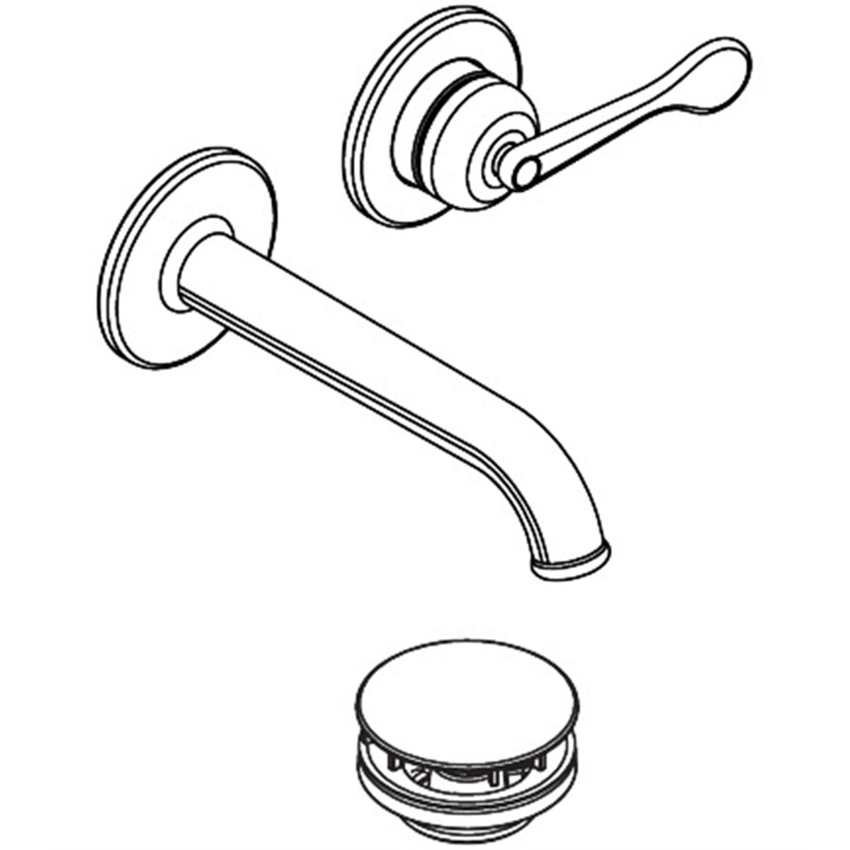 AXOR-Archivio-Single-lever-basin-mixer-for-concealed-installation-wall-mounted-with-spout-160-mm-34038-technical-02