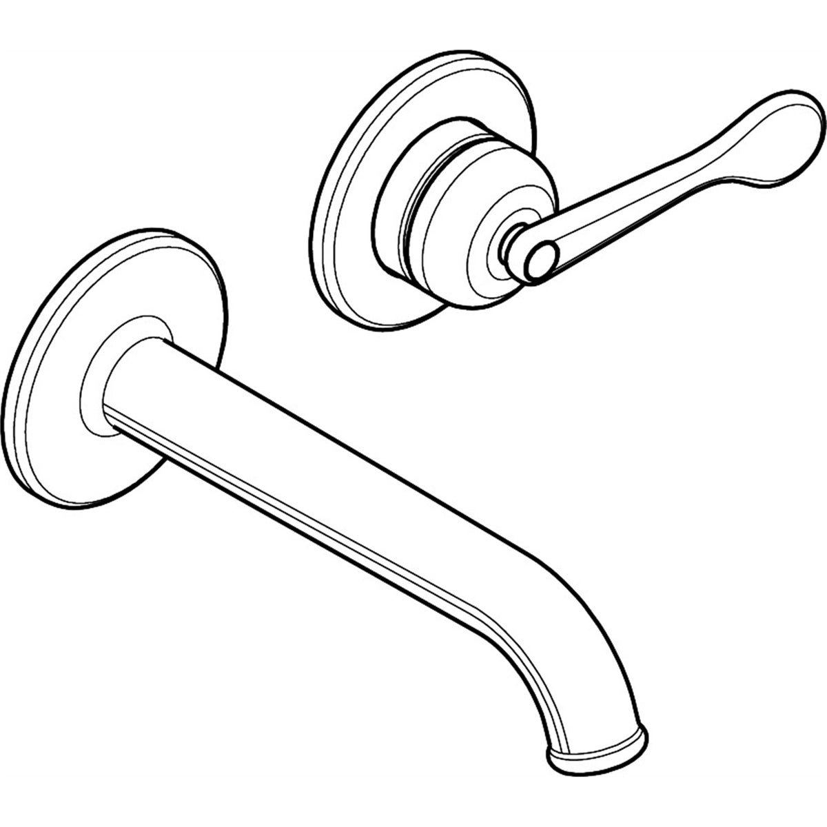 AXOR-Archivio-Single-lever-basin-mixer-for-concealed-installation-wall-mounted-with-spout-160-mm-34038-technical-03