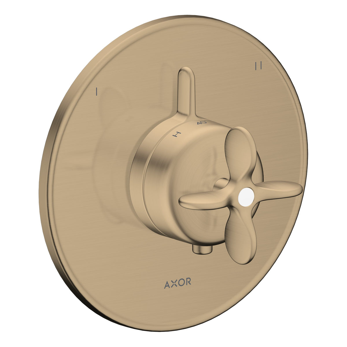 AXOR-Archivio-Thermostat-for-concealed-installation-for-2-functions-with-cross-handle-and-integrated-security-combination-according-to-EN1717-Brushed-Bronze-34051140