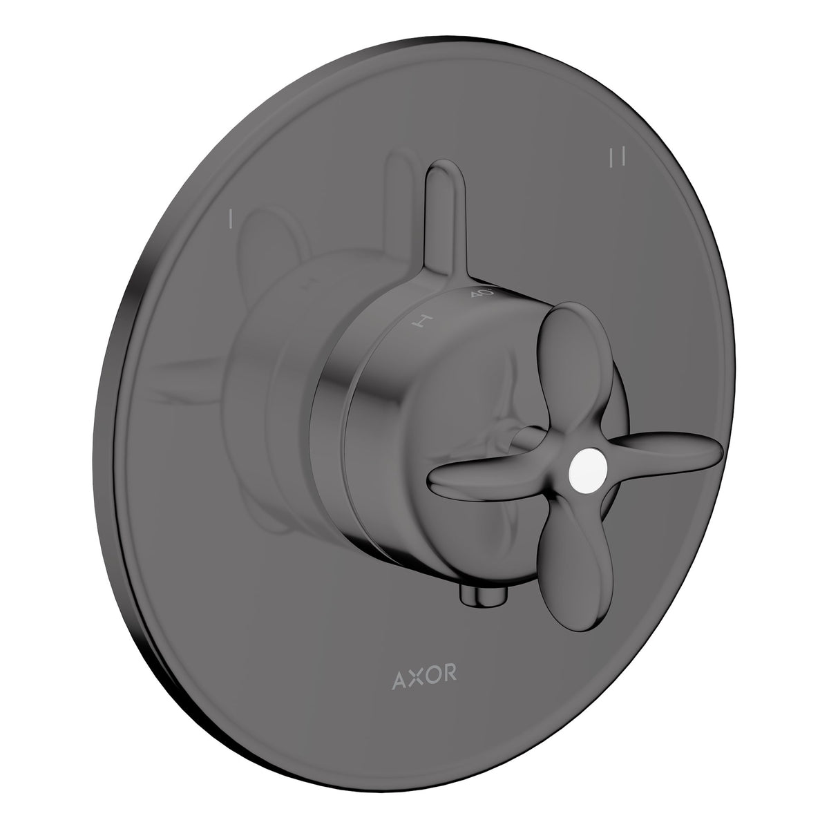 AXOR-Archivio-Thermostat-for-concealed-installation-for-2-functions-with-cross-handle-and-integrated-security-combination-according-to-EN1717-Polished-Black-Chrome-34051330