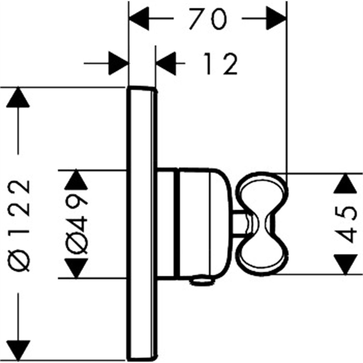 AXOR-Archivio-Thermostat-for-concealed-installation-with-cross-handle-34150-technical-01