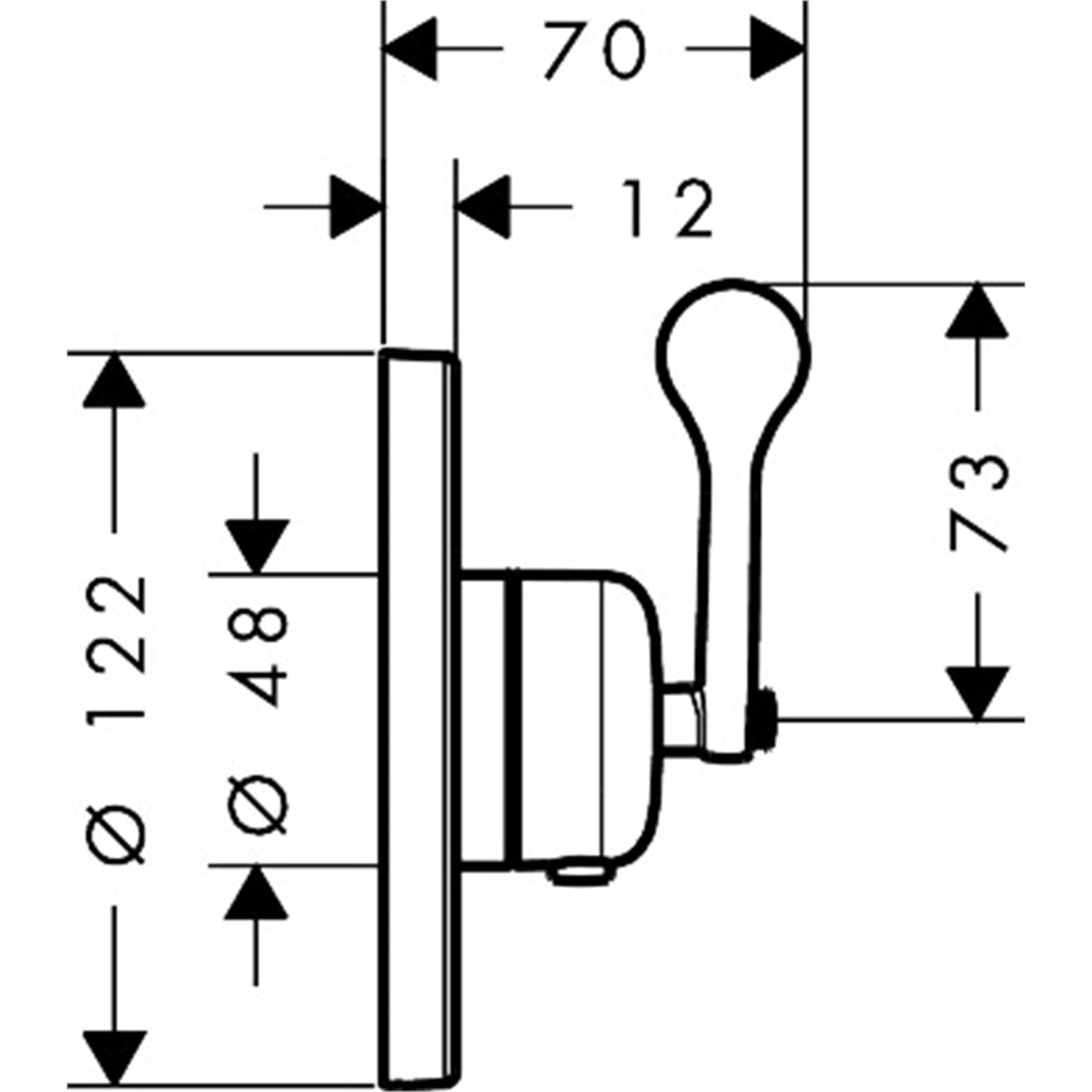 AXOR-Archivio-Thermostat-for-concealed-installation-with-lever-handle-34153-technical-01