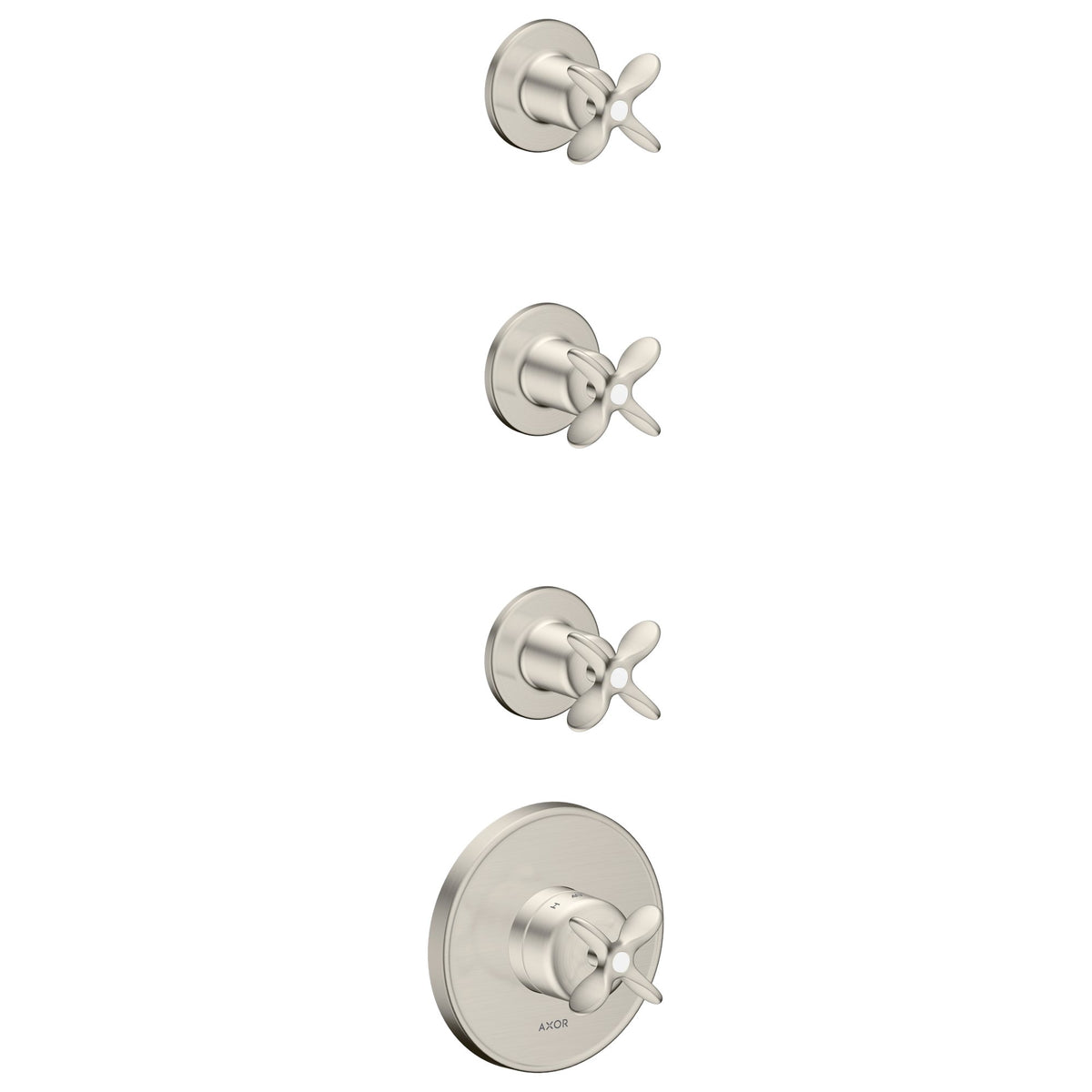 AXOR-Archivio-Thermostatic-module-for-concealed-installation-for-3-functions-with-cross-handles-Stainless-Steel-Optic-34146800