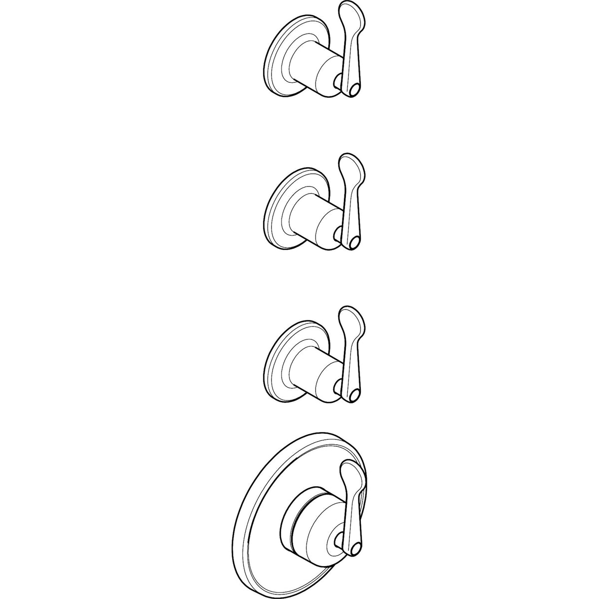 AXOR-Archivio-Thermostatic-module-for-concealed-installation-for-3-functions-with-lever-handles-34147-technical-04