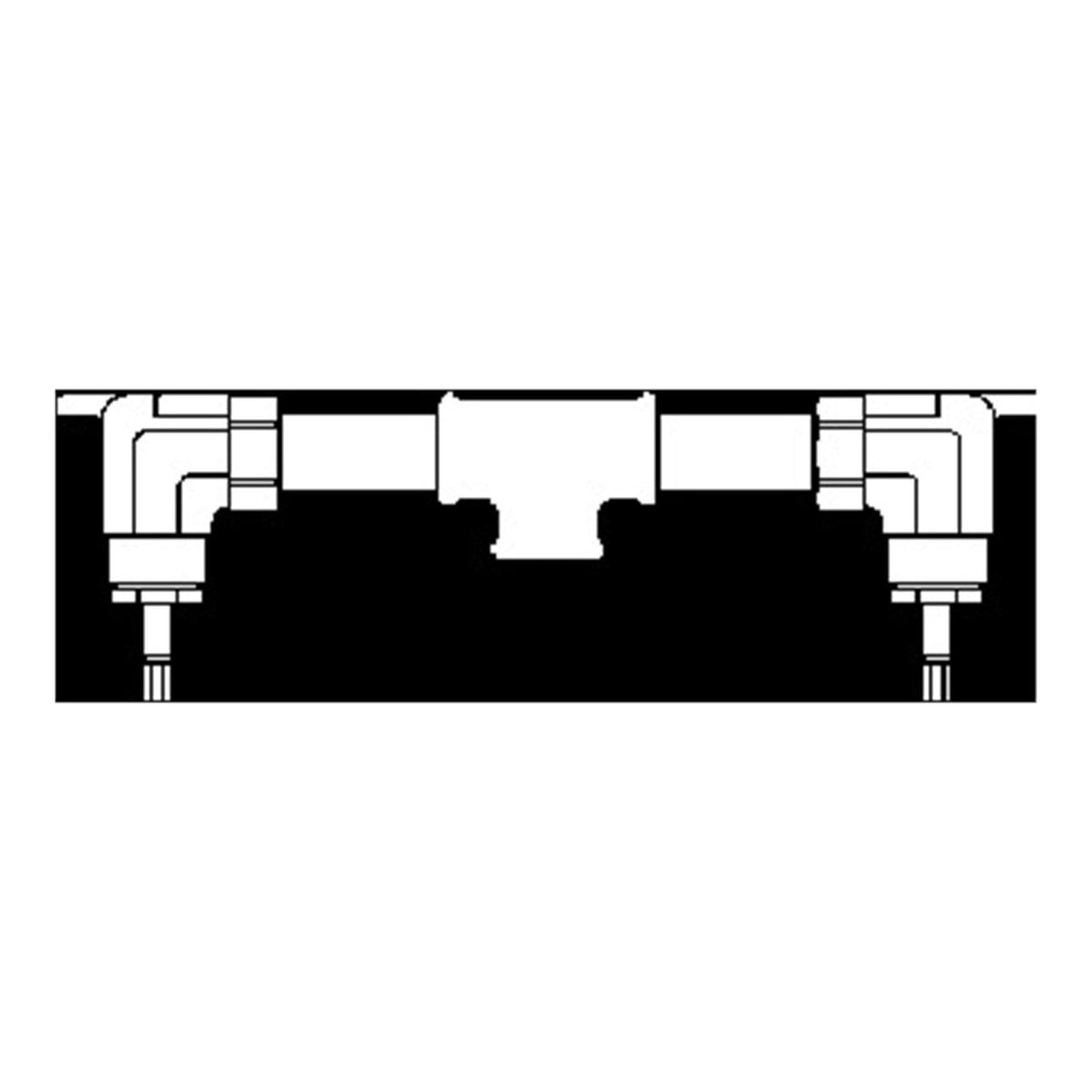 AXOR Basic set for 3 hole basin mixer for concealed installation wall mounted 10303 technical 02