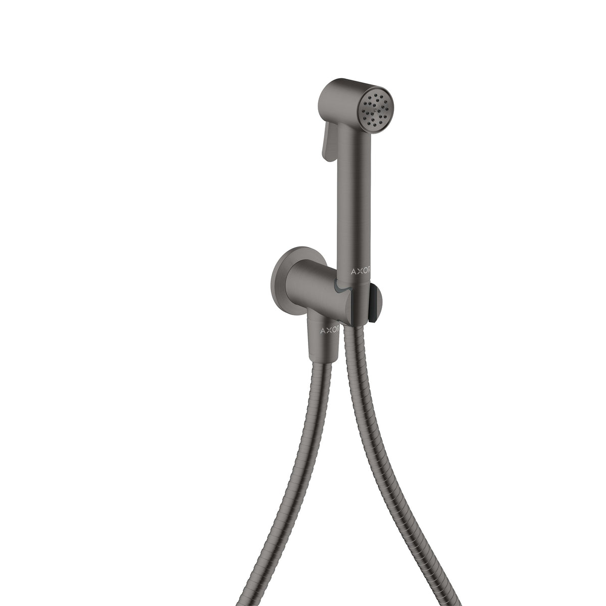 AXOR-Bidette-Showers-Bidette-hand-shower-1jet-round-for-cold-water-with-shower-holder-and-shower-hose-1-25-m-Brushed-Black-Chrome-29240340