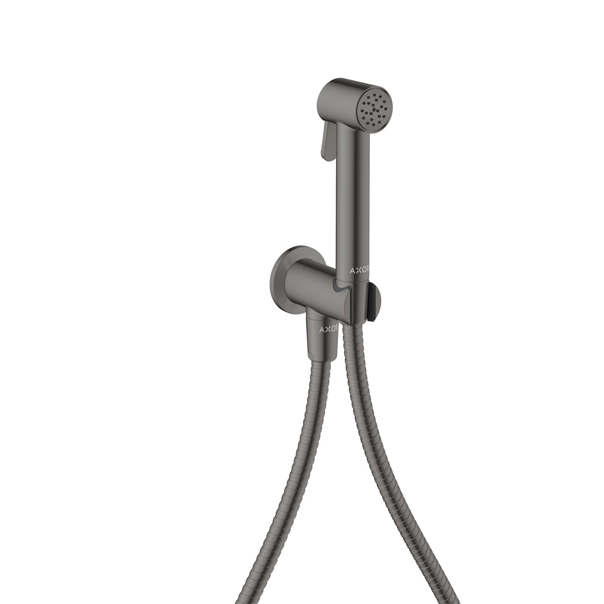 AXOR-Bidette-Showers-Bidette-hand-shower-1jet-round-for-cold-water-with-shower-holder-and-shower-hose-1-25-m-Polished-Black-Chrome-29240330