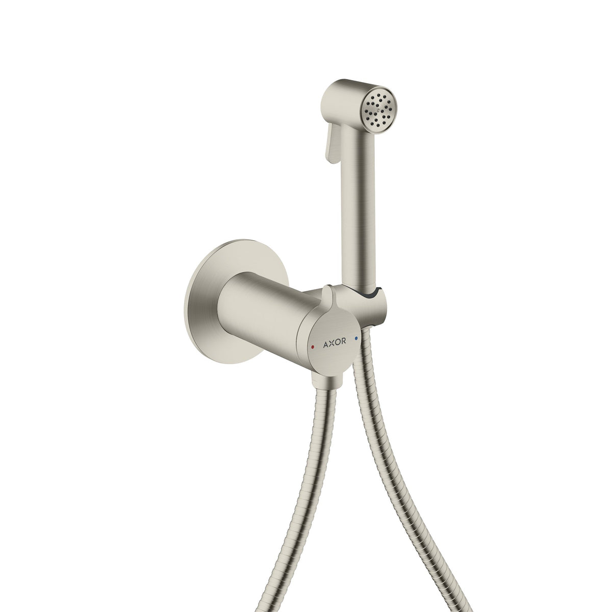 AXOR-Bidette-Showers-Bidette-hand-shower-1jet-round-for-mixed-water-with-shower-holder-and-shower-hose-1-25-m-Stainless-Steel-Optic-29242800