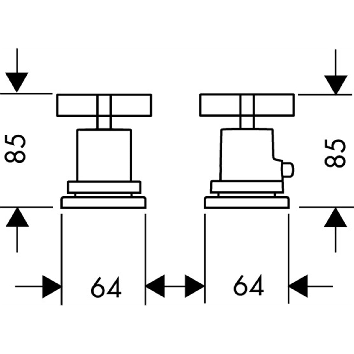 AXOR-Citterio-2-hole-rim-mounted-thermostatic-bath-mixer-with-cross-handles-39480-technical-01