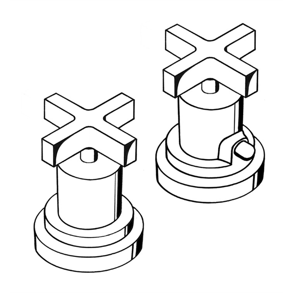 AXOR-Citterio-2-hole-rim-mounted-thermostatic-bath-mixer-with-cross-handles-39480-technical-04