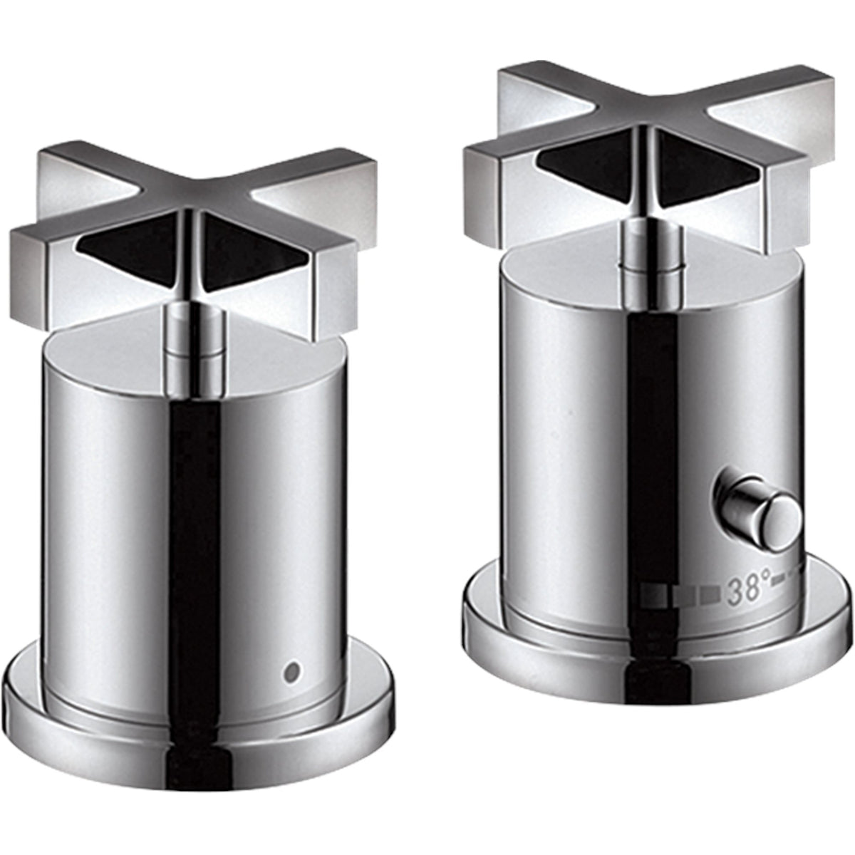 AXOR-Citterio-2-hole-rim-mounted-thermostatic-bath-mixer-with-cross-handles-Chrome-39480000