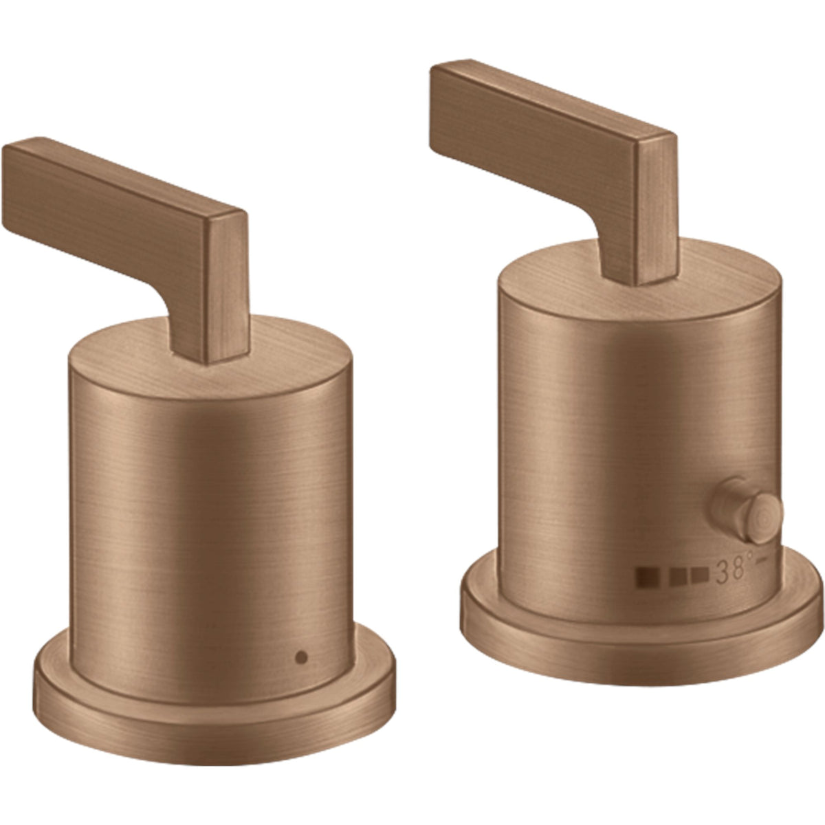 AXOR-Citterio-2-hole-rim-mounted-thermostatic-bath-mixer-with-lever-handles-Brushed-Red-Gold-39482310