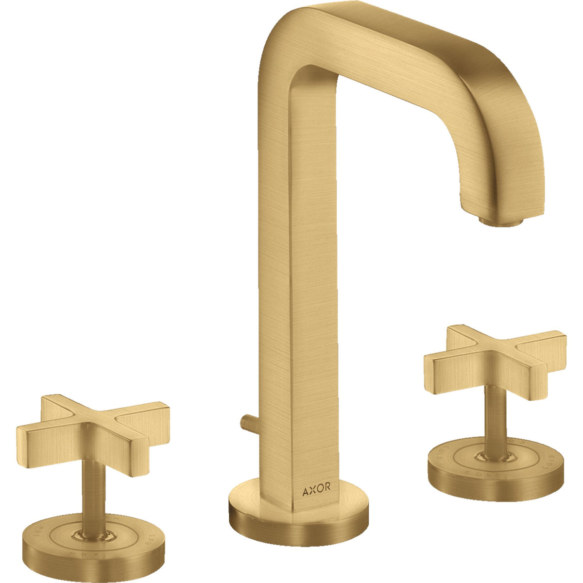 AXOR-Citterio-3-hole-basin-mixer-170-with-spout-140-mm-cross-handles-escutcheons-and-pop-up-waste-set-Brushed-Gold-Optic-39133250