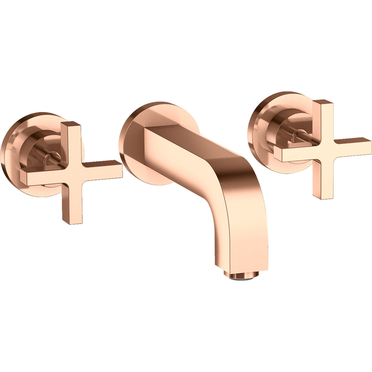 AXOR-Citterio-3-hole-basin-mixer-for-concealed-installation-wall-mounted-with-spout-162-mm-cross-handles-and-escutcheons-Polished-Red-Gold-39313300
