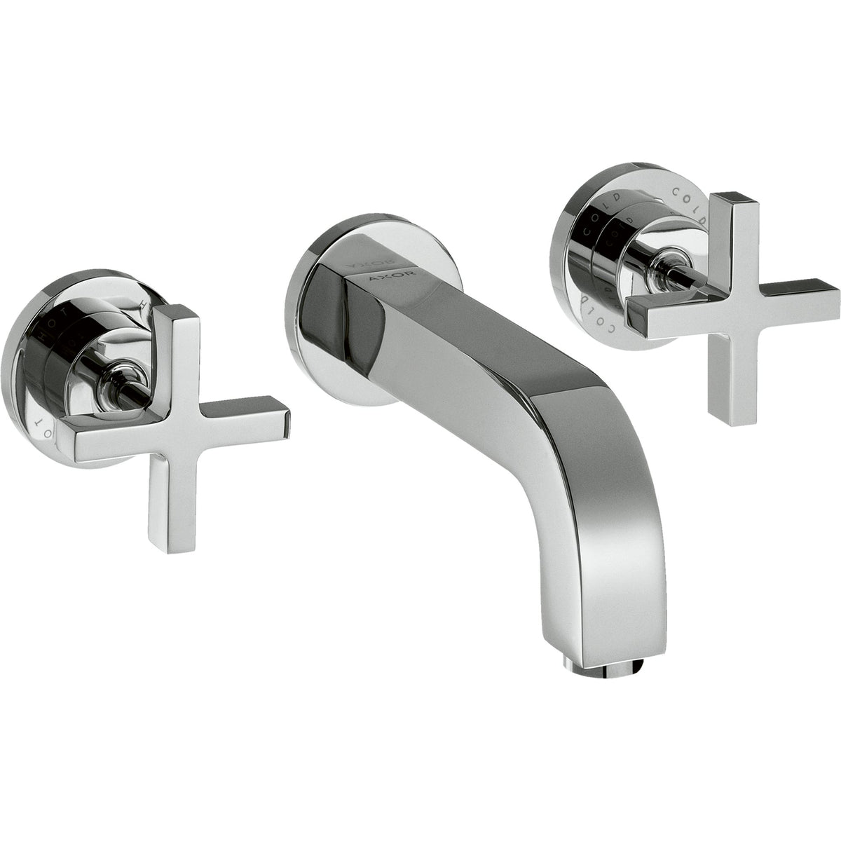 AXOR-Citterio-3-hole-basin-mixer-for-concealed-installation-wall-mounted-with-spout-222-mm-cross-handles-and-escutcheons-Chrome-39143000