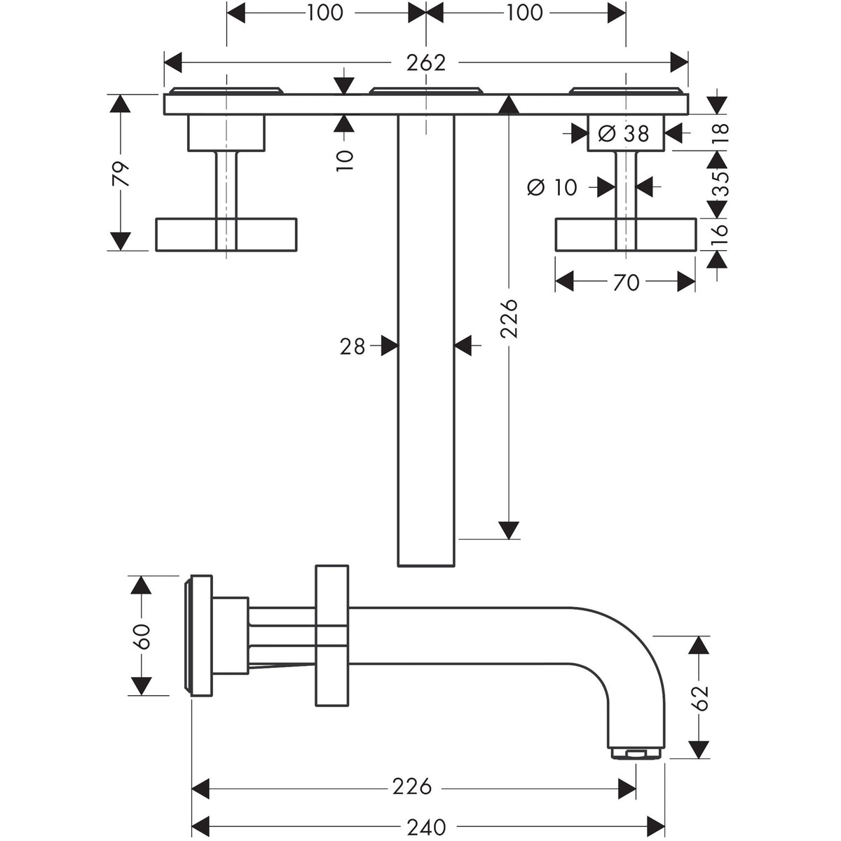 AXOR-Citterio-3-hole-basin-mixer-for-concealed-installation-wall-mounted-with-spout-226-mm-cross-handles-and-plate-39144-technical-01