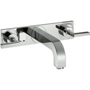 AXOR-Citterio-3-hole-basin-mixer-for-concealed-installation-wall-mounted-with-spout-226-mm-lever-handles-and-plate-Chrome-39148000