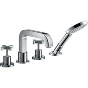 AXOR-Citterio-4-hole-rim-mounted-bath-mixer-with-cross-handles-Chrome-39445000