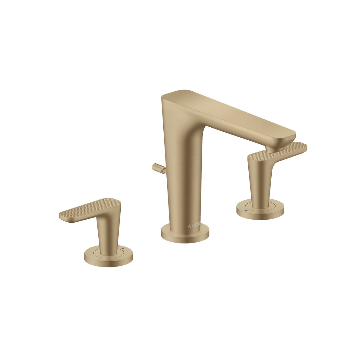 AXOR-Citterio-C-3-hole-basin-mixer-125-with-pop-up-waste-set-cubic-cut-Brushed-Bronze-49061140