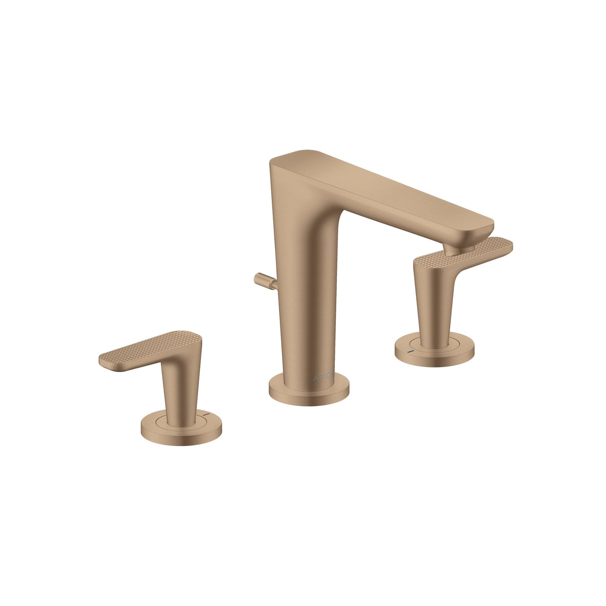 AXOR-Citterio-C-3-hole-basin-mixer-125-with-pop-up-waste-set-cubic-cut-Brushed-Red-Gold-49061310