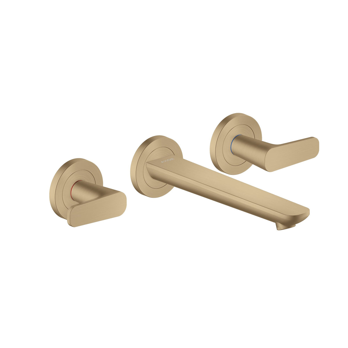 AXOR-Citterio-C-3-hole-basin-mixer-for-concealed-installation-wall-mounted-with-spout-195-mm-Brushed-Bronze-49070140