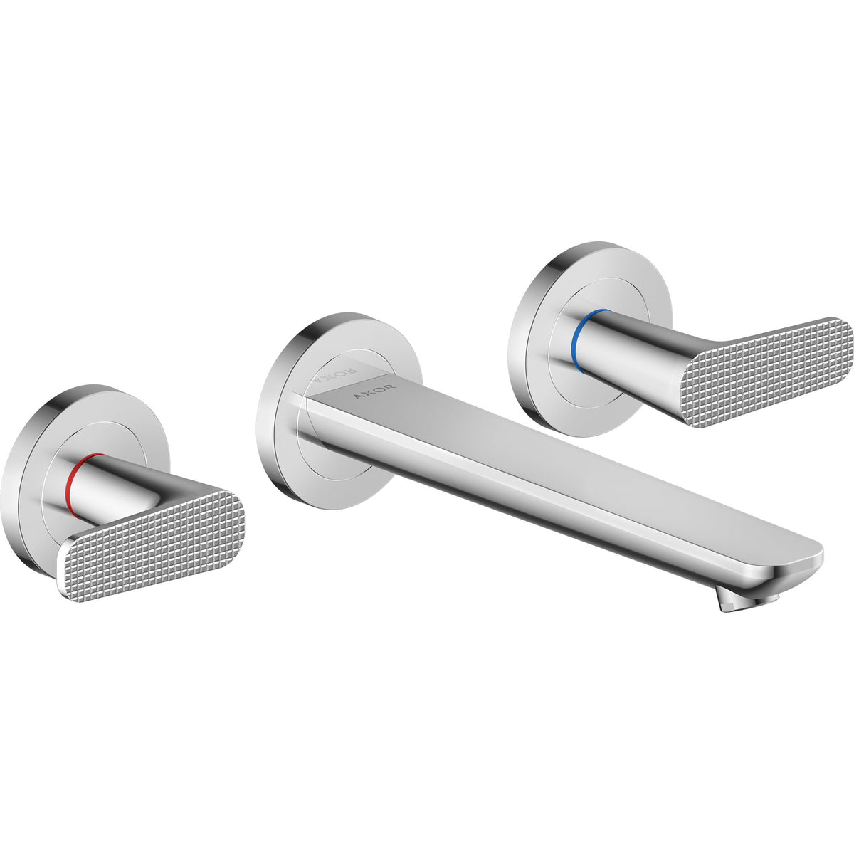 AXOR-Citterio-C-3-hole-basin-mixer-for-concealed-installation-wall-mounted-with-spout-195-mm-cubic-cut-Chrome-49071000