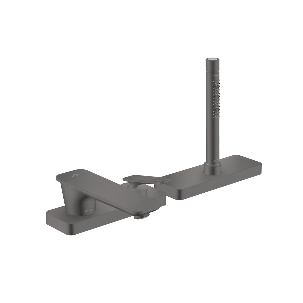 AXOR-Citterio-C-3-hole-rim-mounted-single-lever-bath-mixer-with-sBox-cubic-cut-Brushed-Black-Chrome-49431340