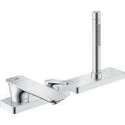 AXOR-Citterio-C-3-hole-rim-mounted-single-lever-bath-mixer-with-sBox-cubic-cut-Chrome-49431000