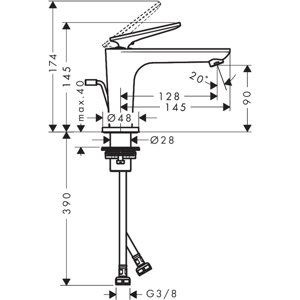 AXOR-Citterio-C-Single-lever-basin-mixer-90-with-CoolStart-for-hand-washbasins-and-pop-up-waste-set-49010-technical-01