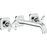AXOR-Citterio-E-3-hole-basin-mixer-for-concealed-installation-wall-mounted-with-spout-220-mm-and-escutcheons-Chrome-36107000