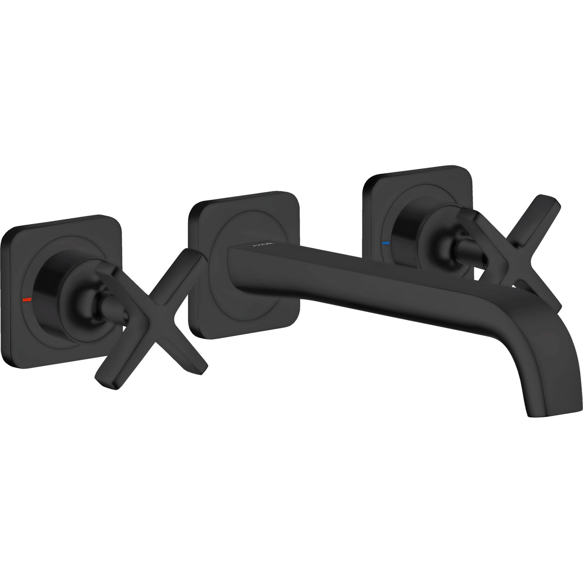 AXOR-Citterio-E-3-hole-basin-mixer-for-concealed-installation-wall-mounted-with-spout-220-mm-and-escutcheons-Matt-Black-36107670