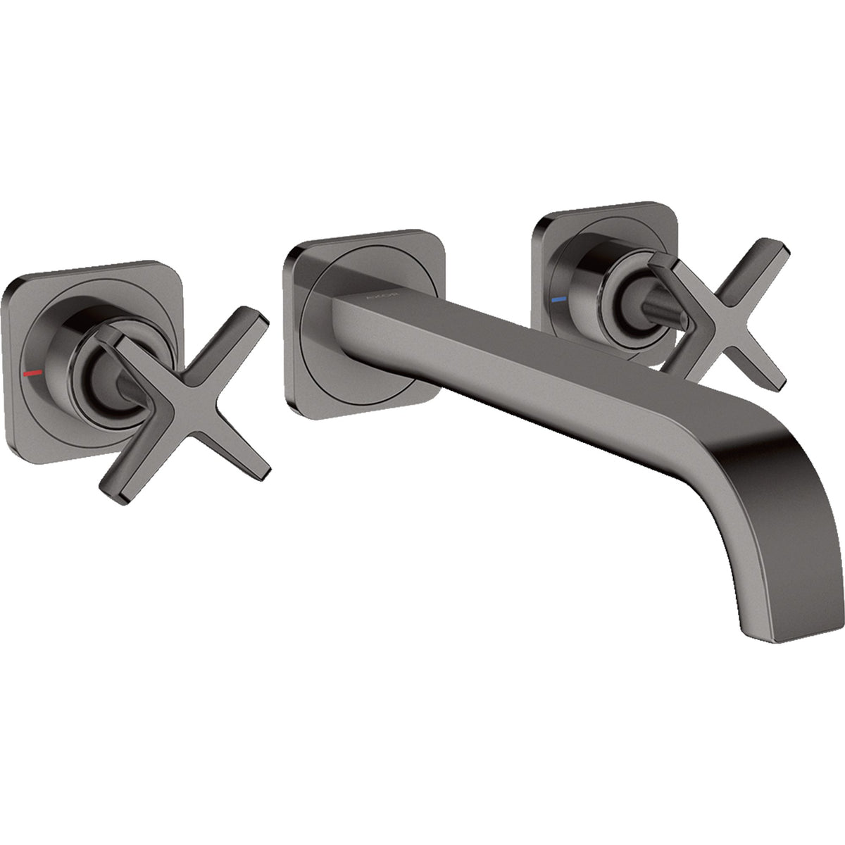 AXOR-Citterio-E-3-hole-basin-mixer-for-concealed-installation-wall-mounted-with-spout-220-mm-and-escutcheons-Polished-Black-Chrome-36107330